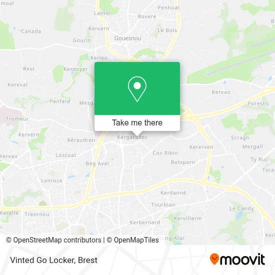 Vinted Go Locker map