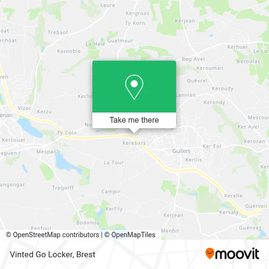 Vinted Go Locker map