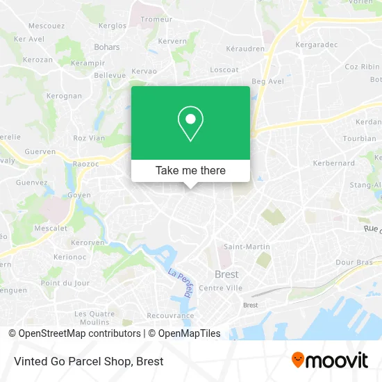Vinted Go Parcel Shop map