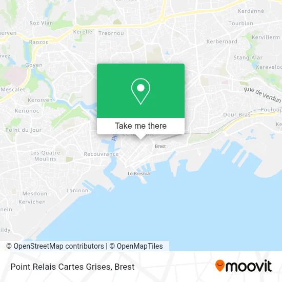 Point Relais Cartes Grises map