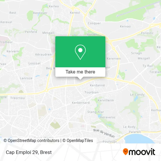 Cap Emploi 29 map