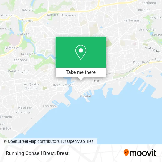 Running Conseil Brest map