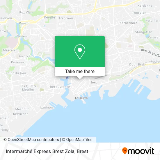 Intermarché Express Brest Zola map