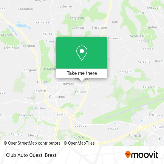Club Auto Ouest map