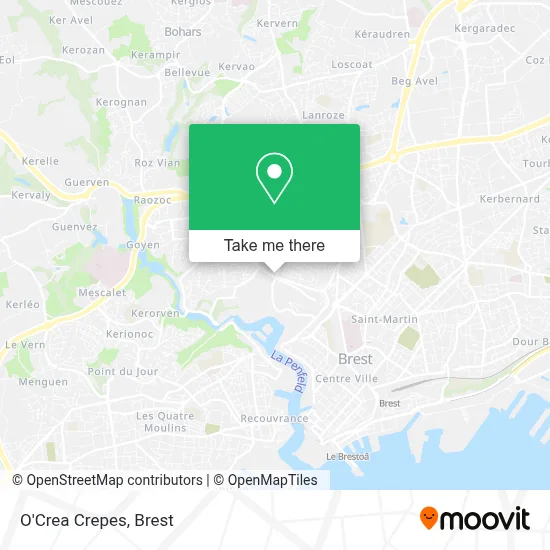 O'Crea Crepes map