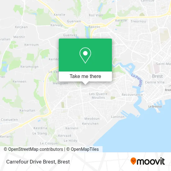 Carrefour Drive Brest map