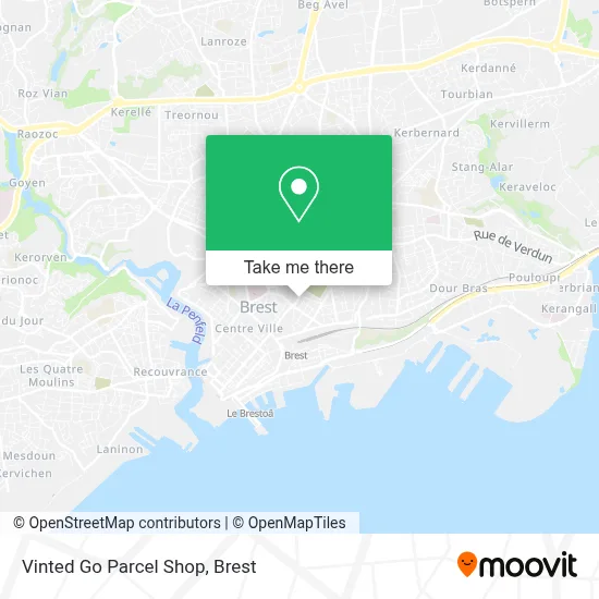 Vinted Go Parcel Shop map
