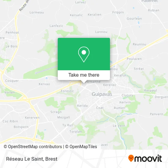 Réseau Le Saint map