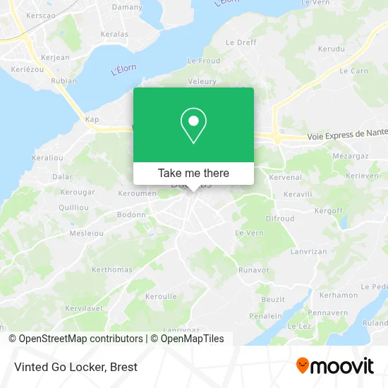 Vinted Go Locker map
