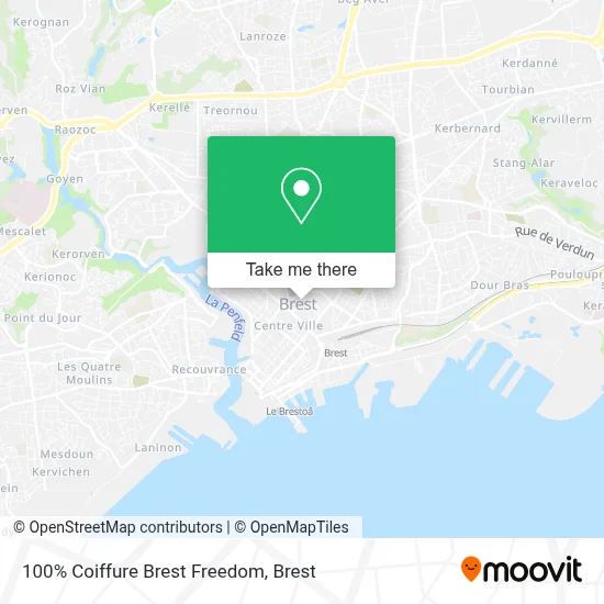 100% Coiffure Brest Freedom map