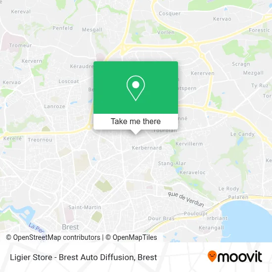 Ligier Store - Brest Auto Diffusion map