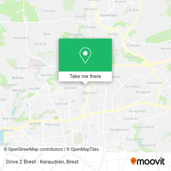 Drive 2 Brest - Keraudren map