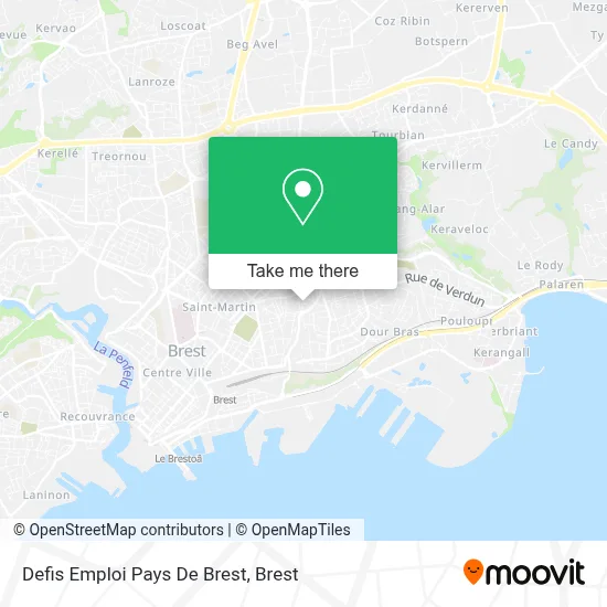 Defis Emploi Pays De Brest map