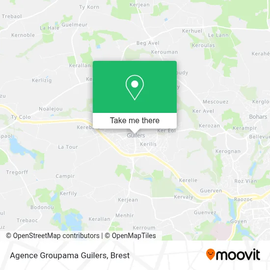 Agence Groupama Guilers map