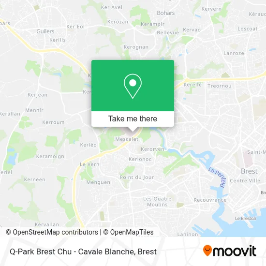 Q-Park Brest Chu - Cavale Blanche map