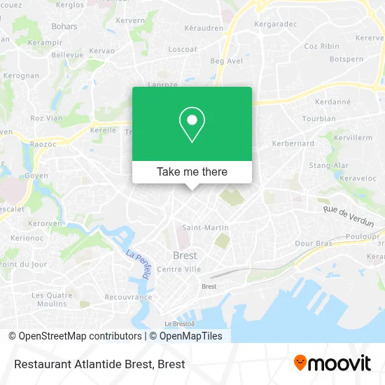 Restaurant Atlantide Brest map