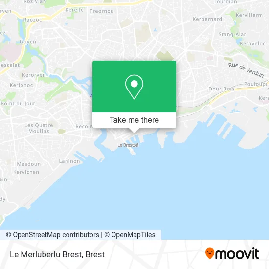 Le Merluberlu Brest map