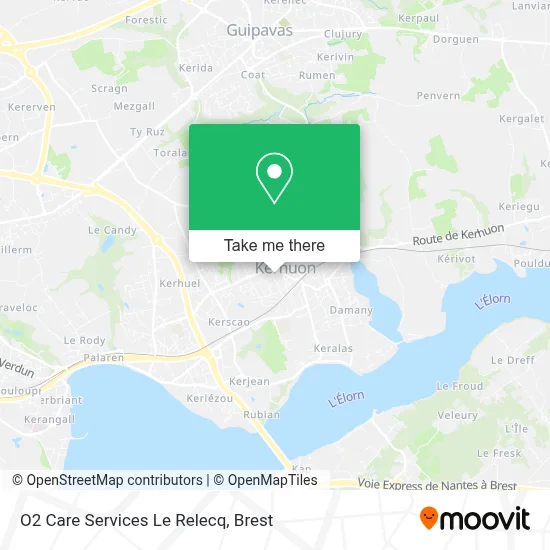 O2 Care Services Le Relecq map