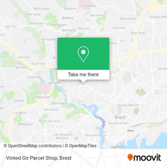 Vinted Go Parcel Shop map