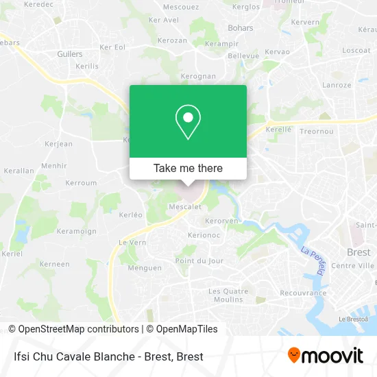 Ifsi Chu Cavale Blanche - Brest map