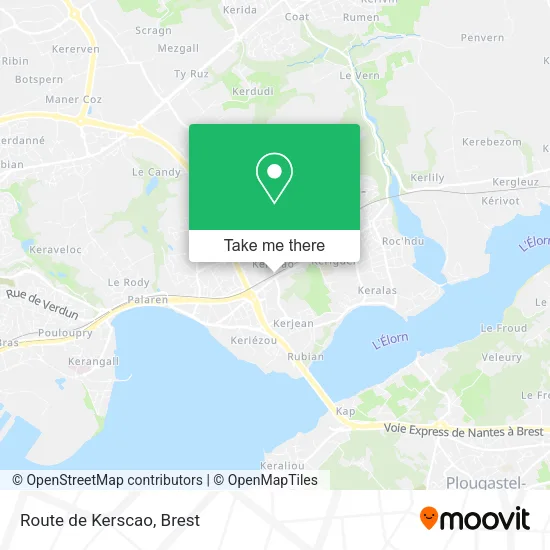 Route de Kerscao map