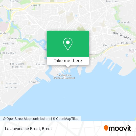 La Javanaise Brest map