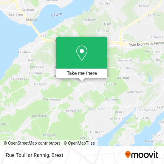Rue Toull ar Rannig map