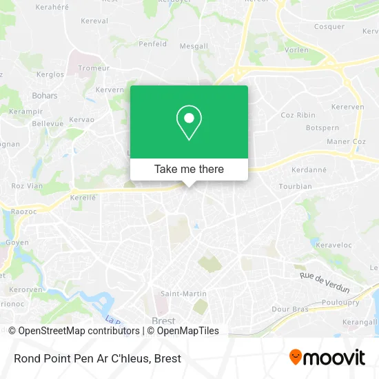 Rond Point Pen Ar C'hleus map