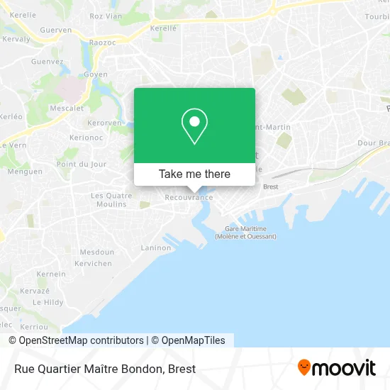 Rue Quartier Maître Bondon map