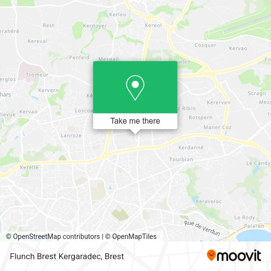 Flunch Brest Kergaradec map