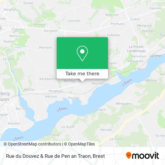 Mapa Rue du Douvez & Rue de Pen an Traon