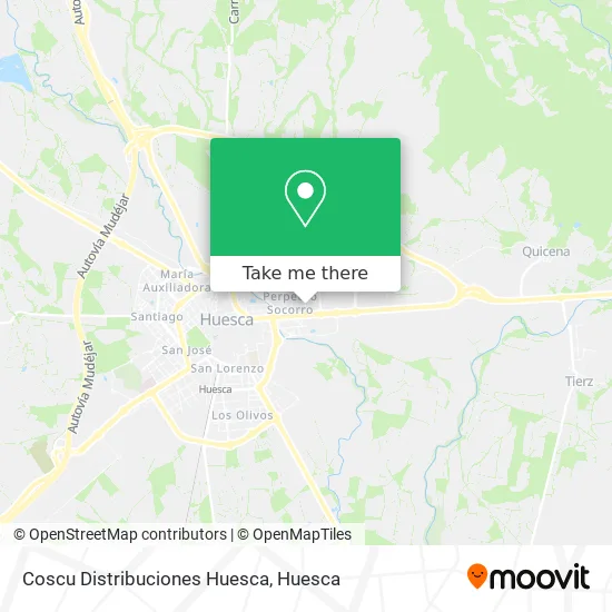 Coscu Distribuciones Huesca map