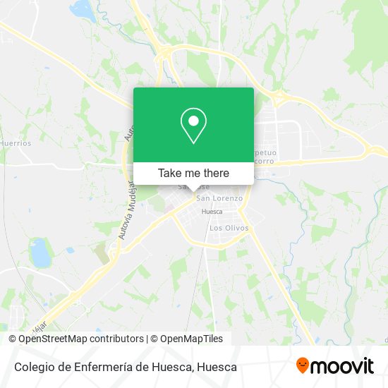 mapa Colegio de Enfermería de Huesca