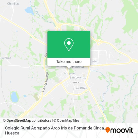 mapa Colegio Rural Agrupado Arco Iris de Pomar de Cinca