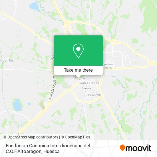 Fundacion Canónica Interdiocesana del C.O.F.Altoaragon map