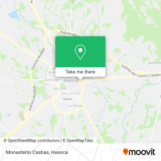 Monasterio Casbas map