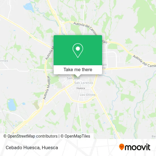 Cebado Huesca map