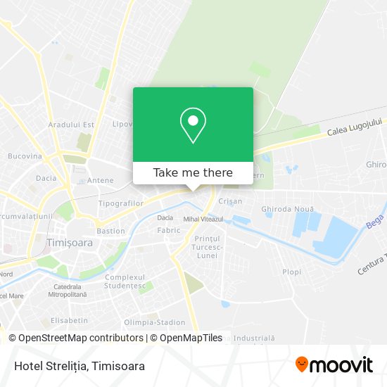 Hotel Streliția map