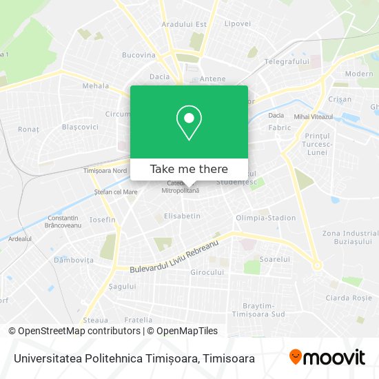 Universitatea Politehnica Timișoara map