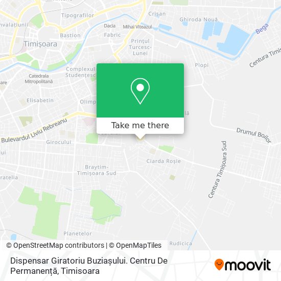 Dispensar Giratoriu Buziașului. Centru De Permanență map