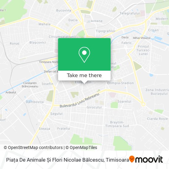 Piața De Animale Și Flori Nicolae Bălcescu map