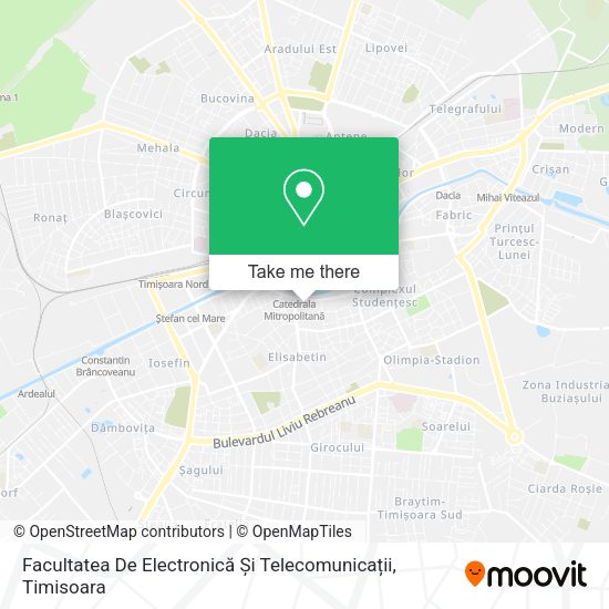 Facultatea De Electronică Și Telecomunicații map