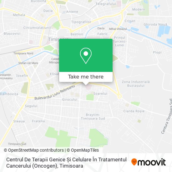 Centrul De Terapii Genice Și Celulare În Tratamentul Cancerului (Oncogen) map