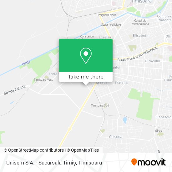 Unisem S.A. - Sucursala Timiș map