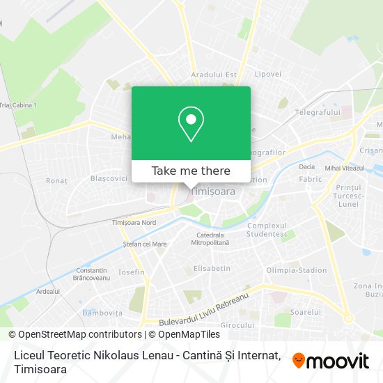 Liceul Teoretic Nikolaus Lenau - Cantină Și Internat map