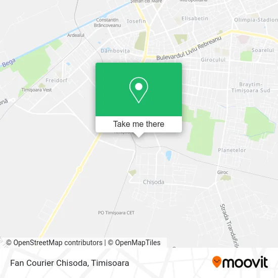 Fan Courier Chisoda map