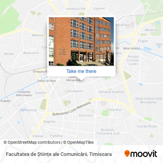 Facultatea de Științe ale Comunicării map