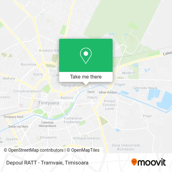 Depoul RATT - Tramvaie map