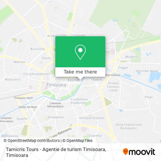 Tamicris Tours - Agentie de turism Timisoara map