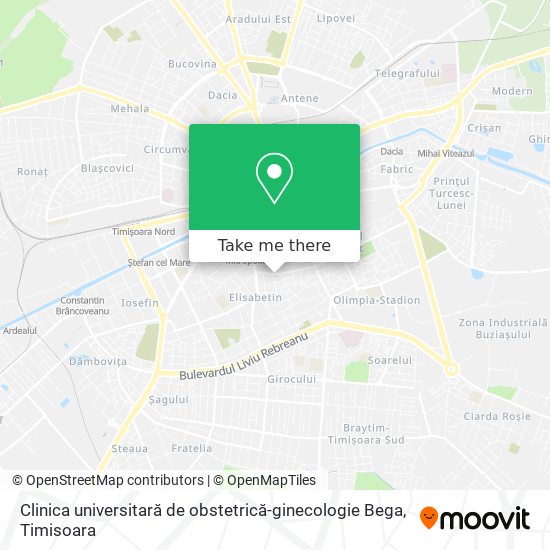 Clinica universitară de obstetrică-ginecologie  Bega map